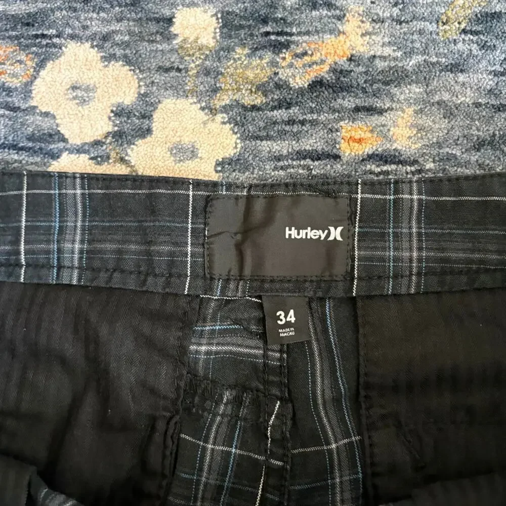 Y2k hurley plaid shorts